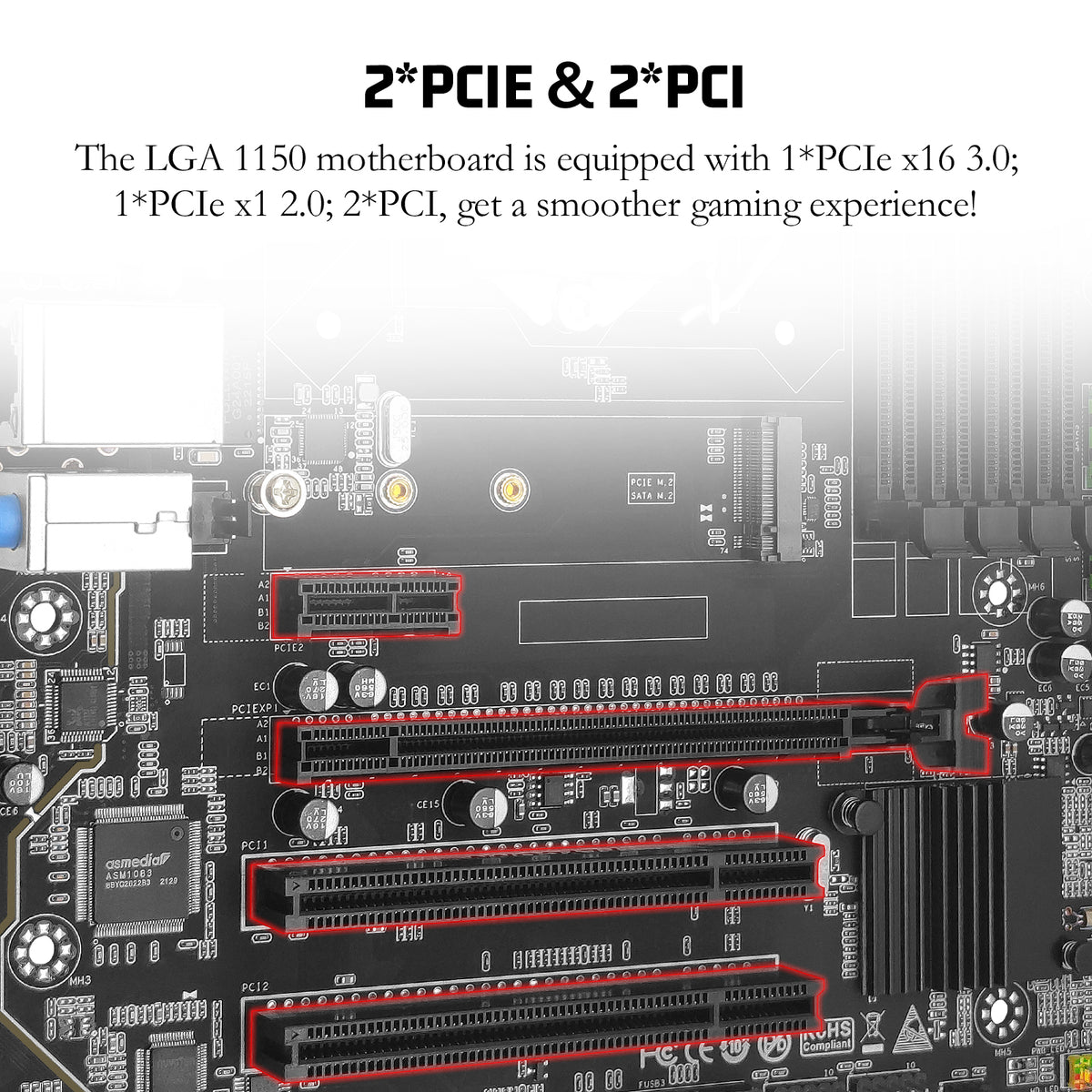 MACHINIST B85M PRO LGA 1150 Motherboard for Intel 4th Gen Core i7 i5 i3 Micro-ATX DDR3