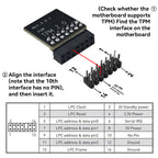 TPM 2.0 Module LPC 14-Pin for PC Motherboard Compatible with MSI TPM2.0